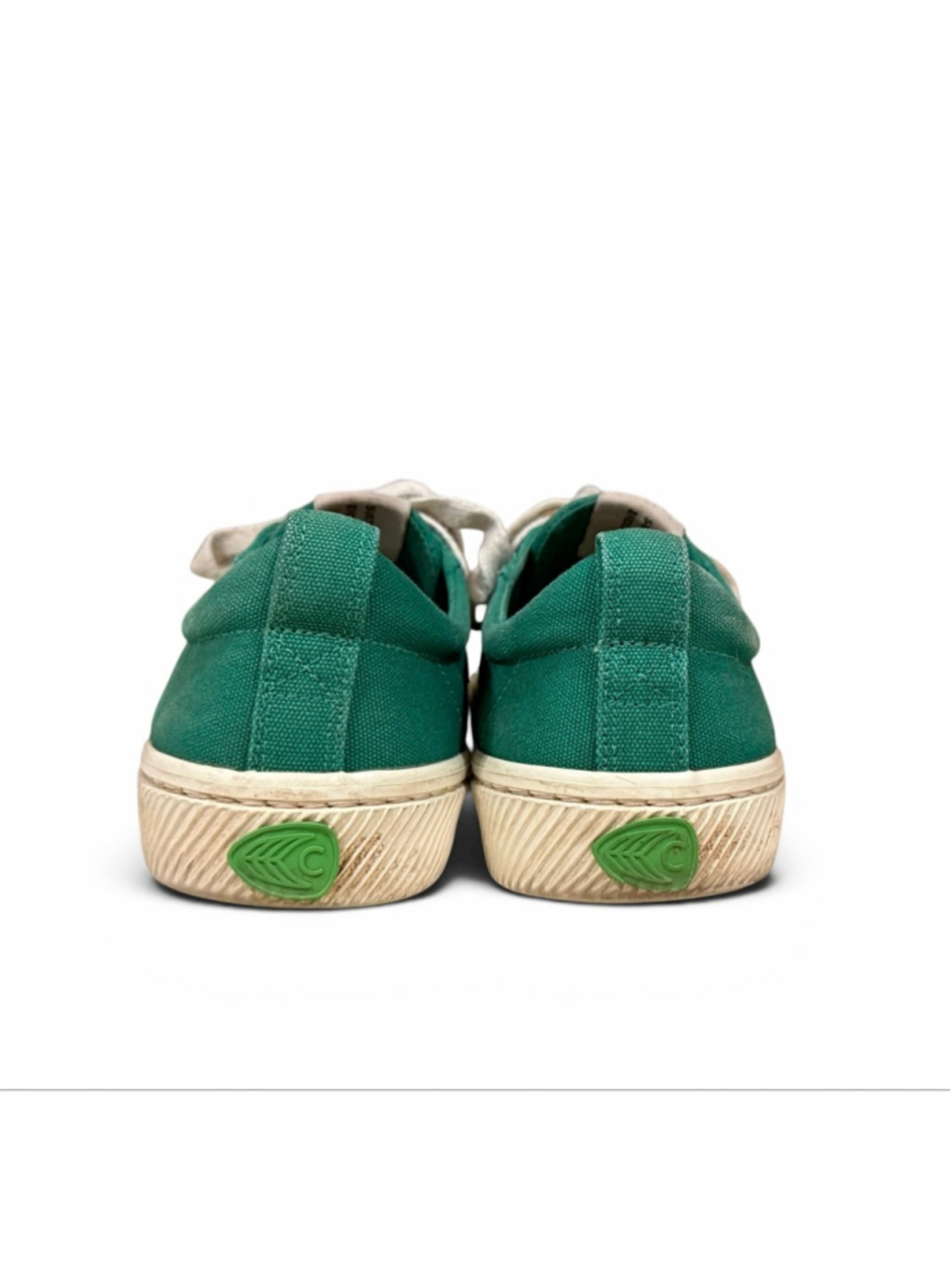 Cariuma OCA Low Spring Green Canvas Cork Heel Sneakers W 8.5/M7 Organic Cotton - Picture 8 of 10